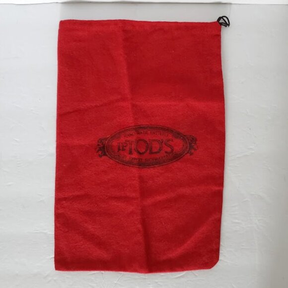 Tod's Red Drawstring Dust Bag 14" x 9" - Picture 1 of 4